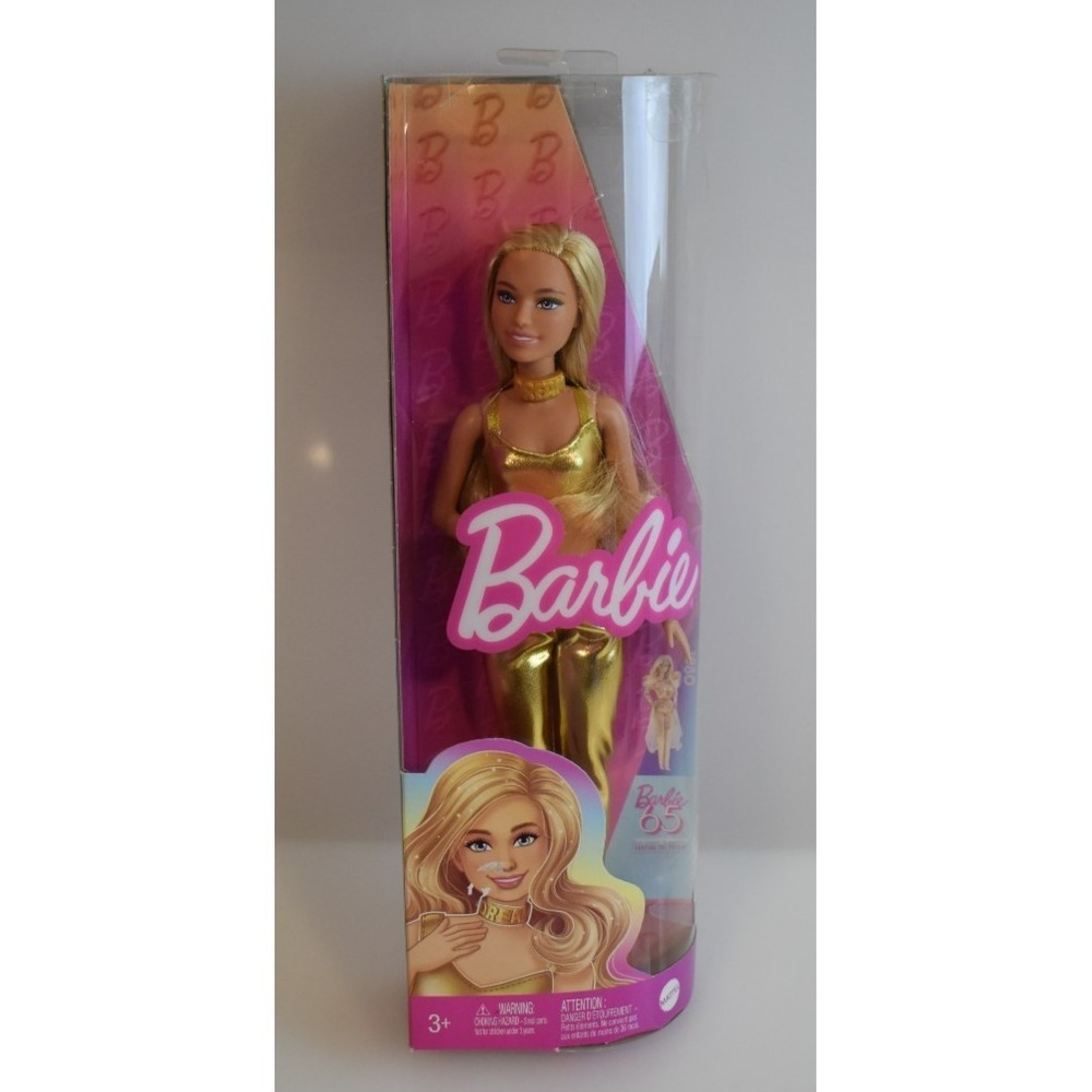 Barbie Fashionistas Gold Jumpsuit 65th Anniversary Doll HRH19 New